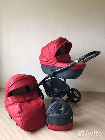 Коляска 2 в 1 ecco кожа