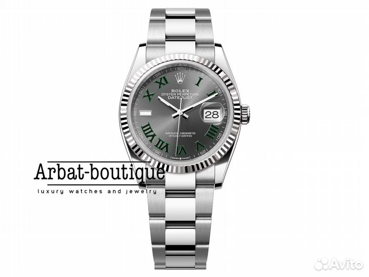 Rolex Datejust 36 mm 126234 Wimbledon Rolesor New