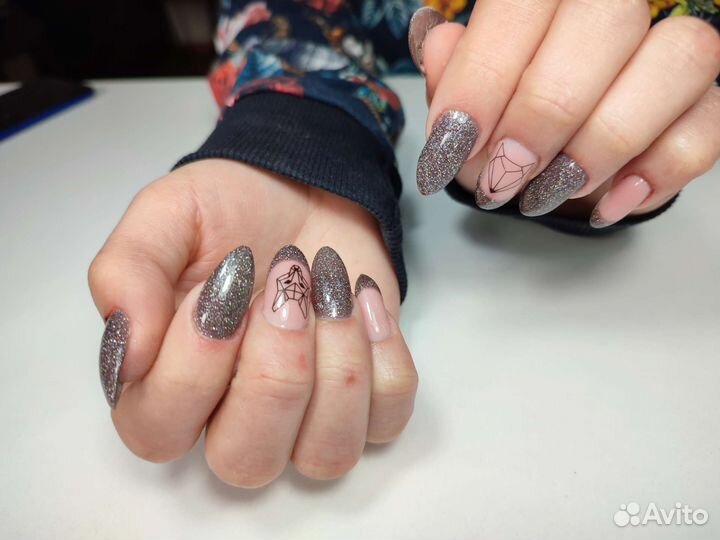 Наращивание ногтей гель лак