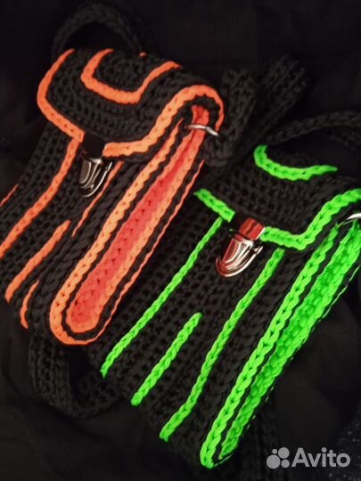 Маленькая Вязаная сумка кросс-боди neon зелёный