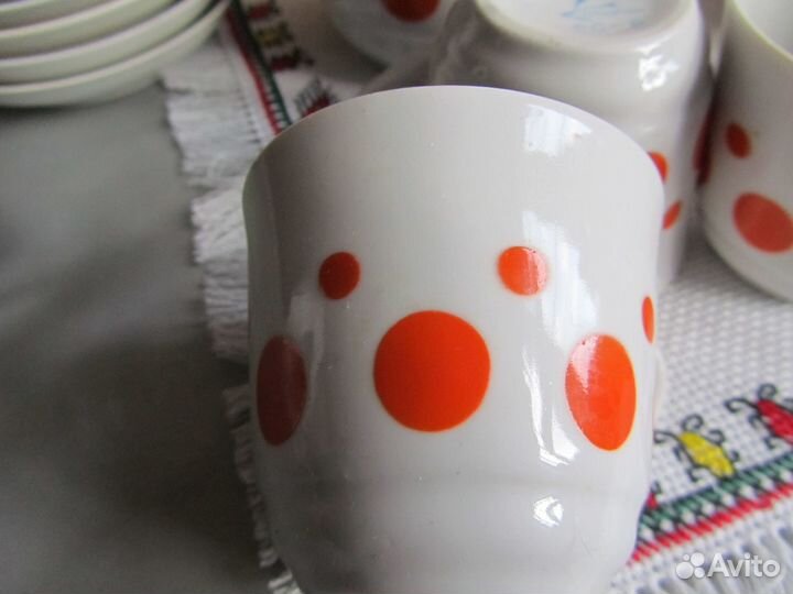 Сервиз кофейный СССР. Городницкий Фарфоровый Завод