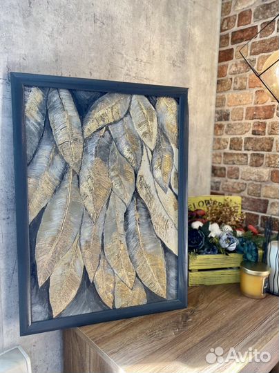 Интерьерная картина с поталью