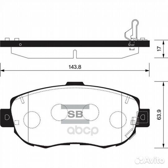 Колодки дисковые передние Sangsin SP1386