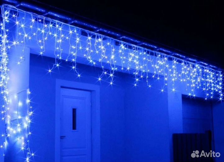 Гирлянда уличная бахрома 6м 12м 25м 50м