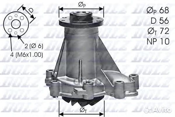 Насос водяной (помпа) MB E124 2.5D 91 'M276 Dolz