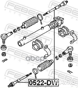 Тяга рулевая 0522-DW 0522-DW Febest