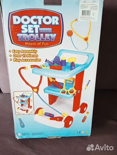 Набор для доктора детский со столиком на колесах