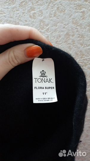 Берет женский шерстяной tonak чешский черный