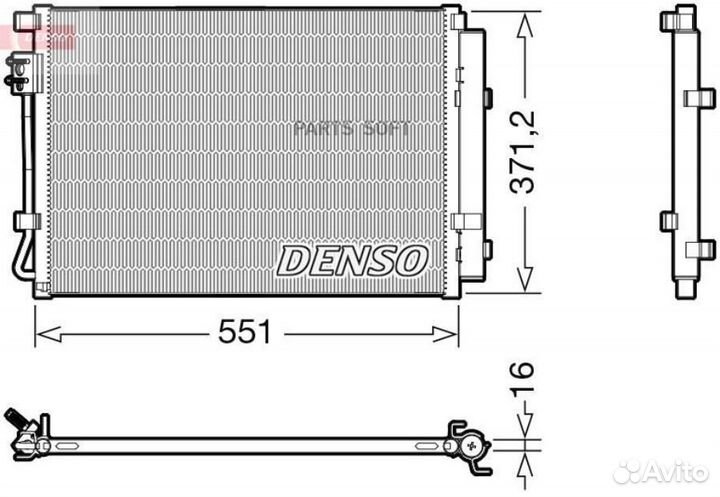 Denso DCN41022 Радиатор кондиционера