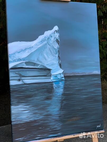 Картина маслом айсберг