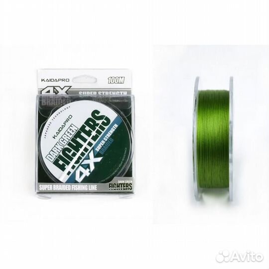 Плетенка kaida PRO fighters Dark Green 4x300м 0.12