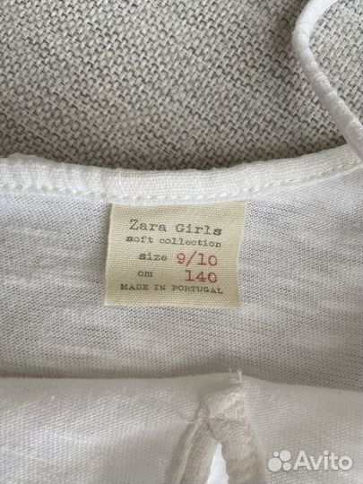 Летний топ футболка для девочки р140 zara