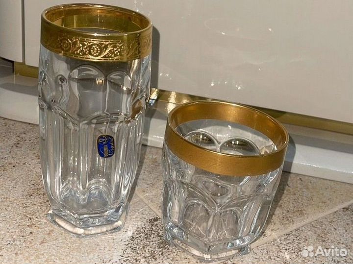 Хрустальные стаканы богемия