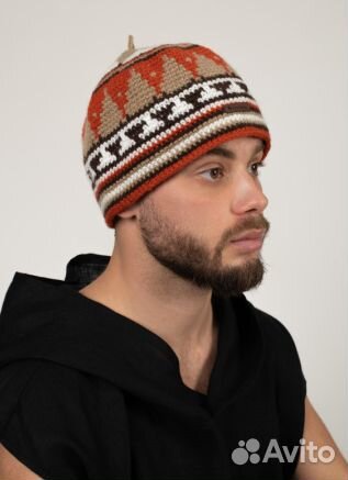 Шапка Woodson Viking, орнамент, без косичка