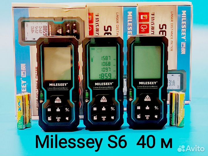 Лазерный дальномер Mileseey S6 ; 40 м + батарейки