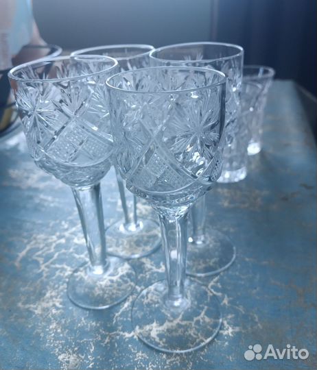 Хрустальные стопки рюмки