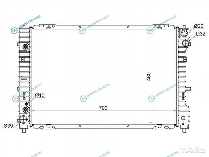 MZ0009-AJ Радиатор mazda tributeford escapemaveric