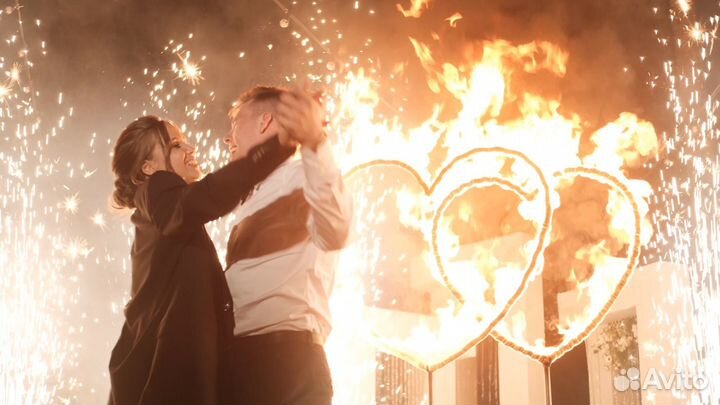 Фаер шоу, огненное сердце, световое шоу, артисты