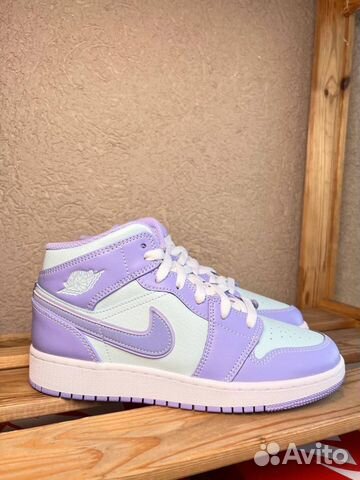 Nike Air Jordan 1 Mid Purple Aqua 6.5Y