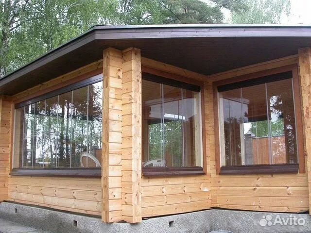 Холодное остекление беседки