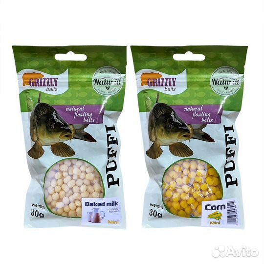 Тесто Воздушное Grizzly Baits Puffi, компл.2 шт/уп