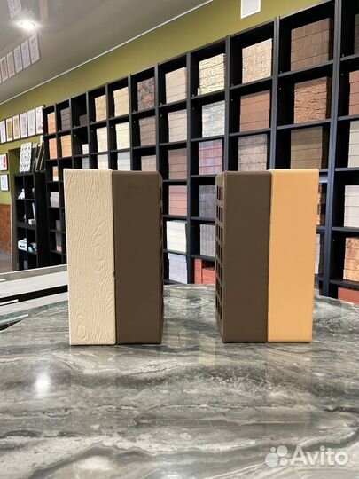 Керамический кирпич темно-коричневый бархат жкз