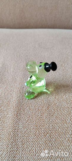 Бегемотик стеклянная фигурка