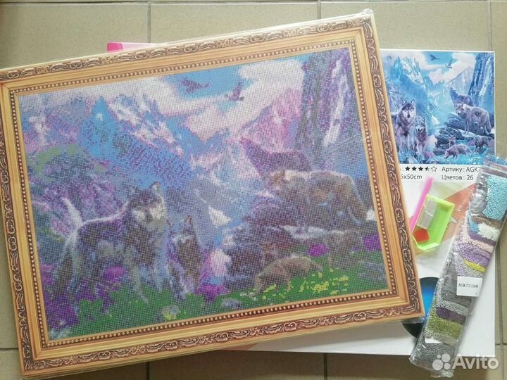 Алмазная мозаика Волки