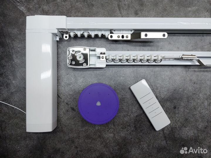 Умный электрокарниз в сборе с мотором и пультом