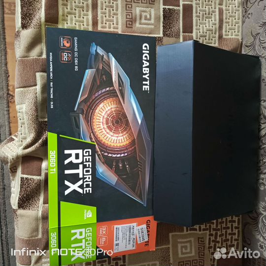 Видеокарта Gigabyte 3060ti gddr 6X. На гарантии