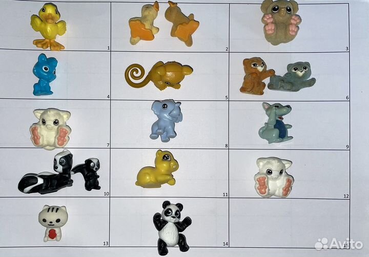 Игрушки из киндера hello kitty, pony, панда