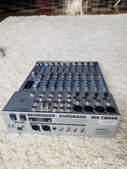 Микшерный пульт behringer eurorack mx 1604A
