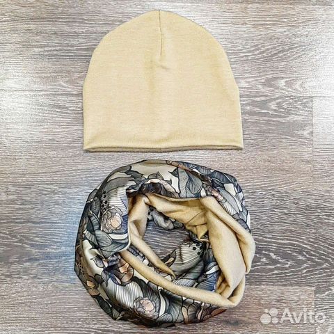 Женский комплект шапка/снуд в два оборота
