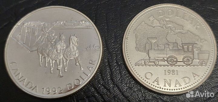 Монеты 1 доллар Канада коллекционные (серебро)