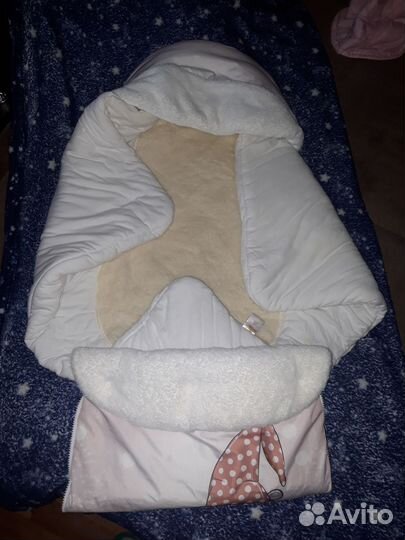 Конверт зимний на выписку на девочку