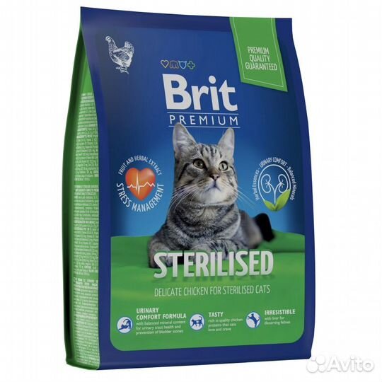 Brit Premium Cat Sterilised Chicken 2кг