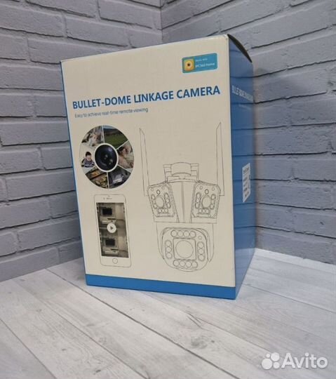 Камера wi-fi с 3 объективами поворотная