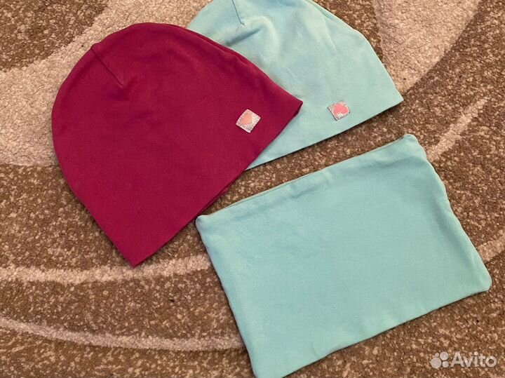 Шапочки со снудом для девочки