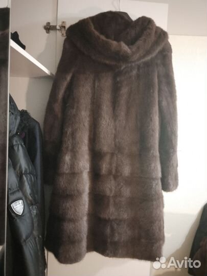 Шуба норковая 46 48 50 с капюшшоном