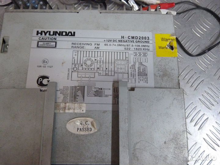 Магнитола DVD CD SD hyundai H-CMD2003