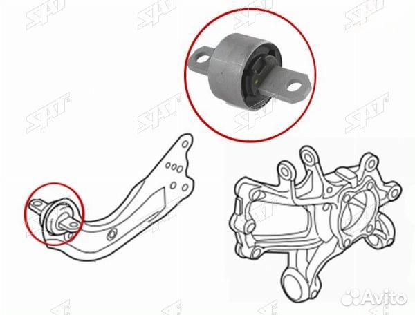 Сайлентблок заднего продольного рычага передний ma