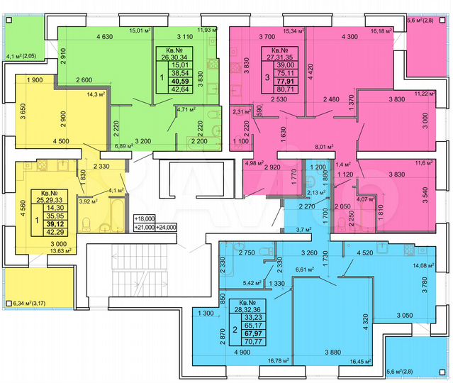 2-к. квартира, 68 м², 8/9 эт.