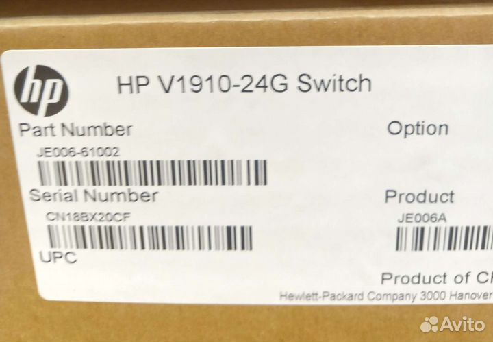 Коммутатор HP v1910-24G switch