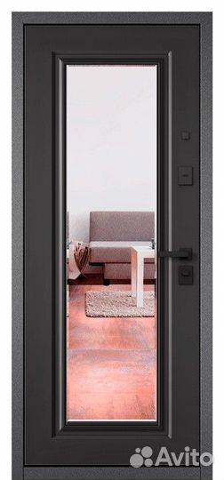 Дверь входная металлическая с зеркалом