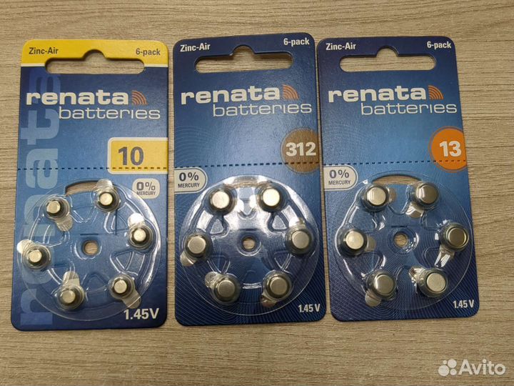 Батарейки для слуховых аппаратов