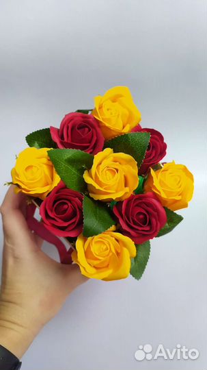 Букет из мыльных роз