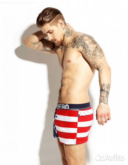 Мужские семейные трусы Pink Hero - хлопок