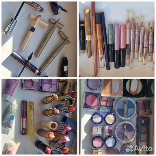 Косметика, тени, тушь, помада, блеск, румяна
