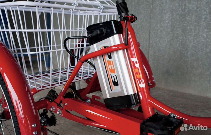 Трехколесный электровелосипед Чемпион (Красный)