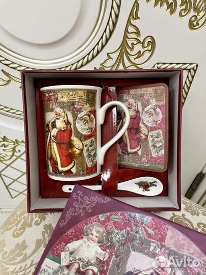 Кружка новогодняя подарочная в коробке